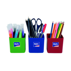 Helix Pencil Pots Assorted Pk12
