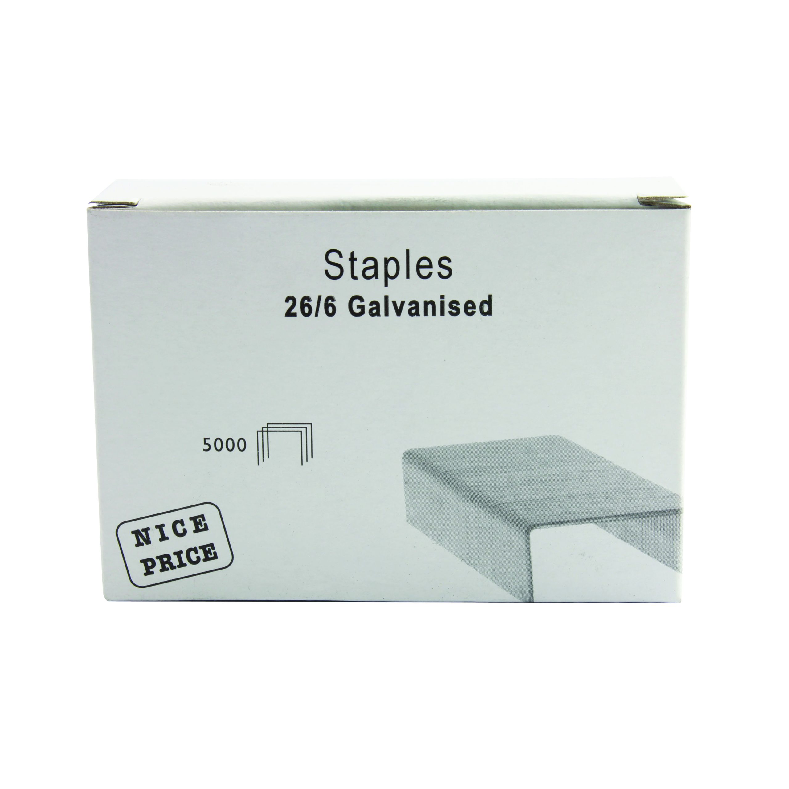 26/6mm Metal Staples Pk5000