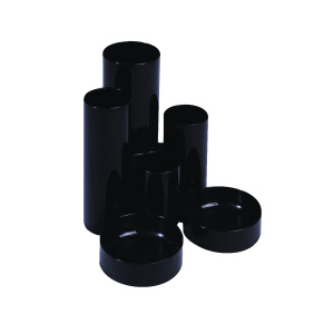 Q-Connect Tube Desk Tidy Black